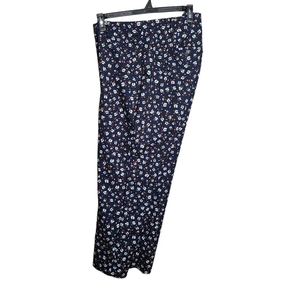 Eloquii Navy Blue Floral Casual Pants Ladies Size 16 - Picture 8 of 14
